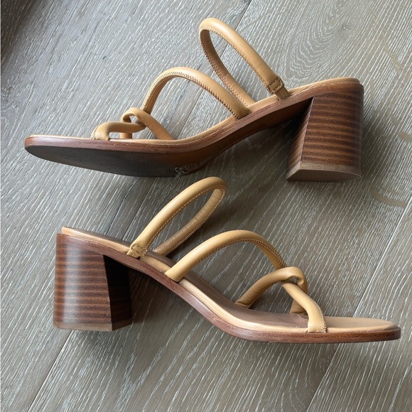 Madewell Tan Sandals with Geometric Straps - Picture 3 of 5